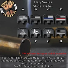 Flag Series - Glock Rear Slide Plate Back Plate for Full Sized Glocks Gen 1-5