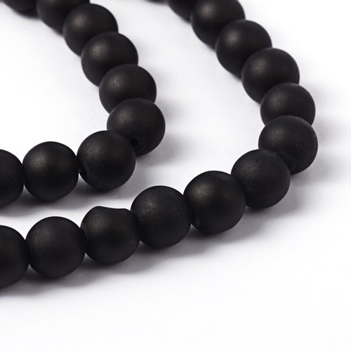1Strand Transparent Glass Beads Frosted Round Mutli-Color for Jewelry Making - Picture 69 of 80