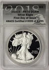2018-S American Silver Eagle $1 PR 70 DCAM ANACS First Day of Issue