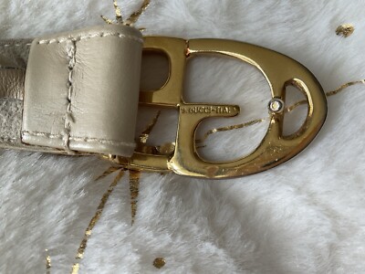 VINTAGE 1970s GUCCI BELT Rare Goldtone & Silvertone Inverted  display picture 1