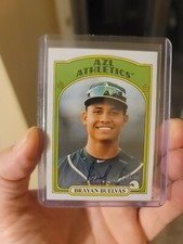 BRAYAN BUELVAS 2021 Topps Heritage Minor League REAL ONE ON CARD AUTO ATHLETICS