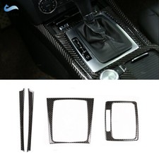 For 07-13 Mercedes Benz C Class W204 Carbon Fiber Gear Shift Panel Trim Cover