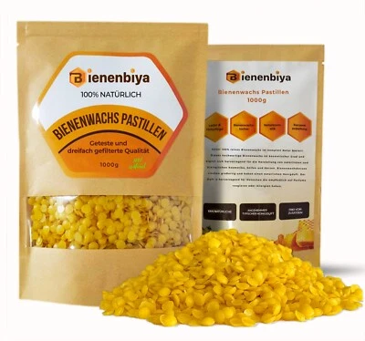 200g/400g/1kg Reine Bienenwachs Pastillen, Wachs für Kosmetik,Kerzen,Wachstücher