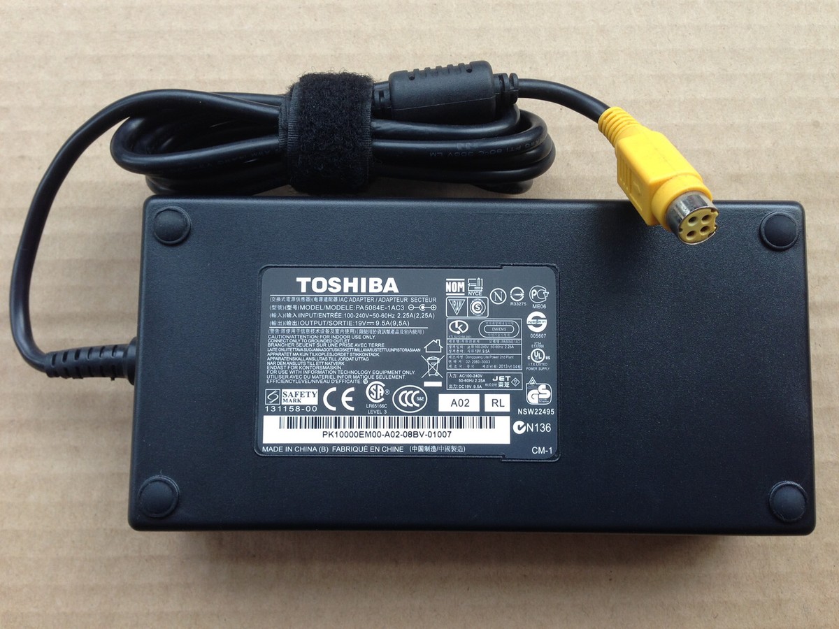 Original OEM Toshiba 180W 19V Cord/Charger Qosmio X75,PA5084E-1AC3