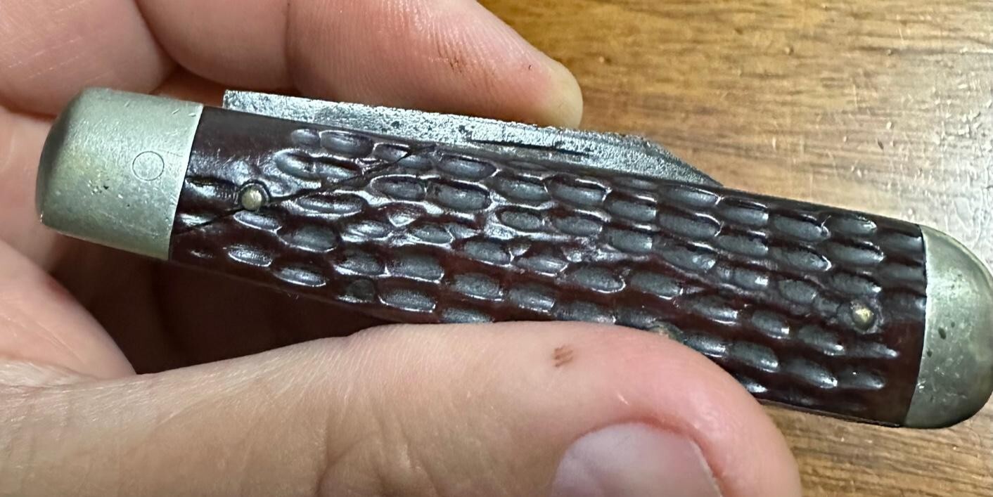 Antique CASE Pocket Knife Pitted Blades Cracked Handle eBay