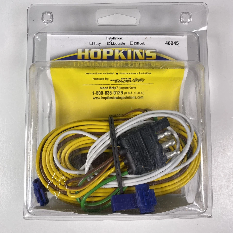 Remolque Hopkins 48245 4 hilos plano arnés en Y para vehículo nuevo Foto 2 de 4