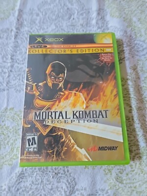 NO GAME Mortal Kombat Deception Scorpion CASE & MANUAL (Kollector's Edition)XboX