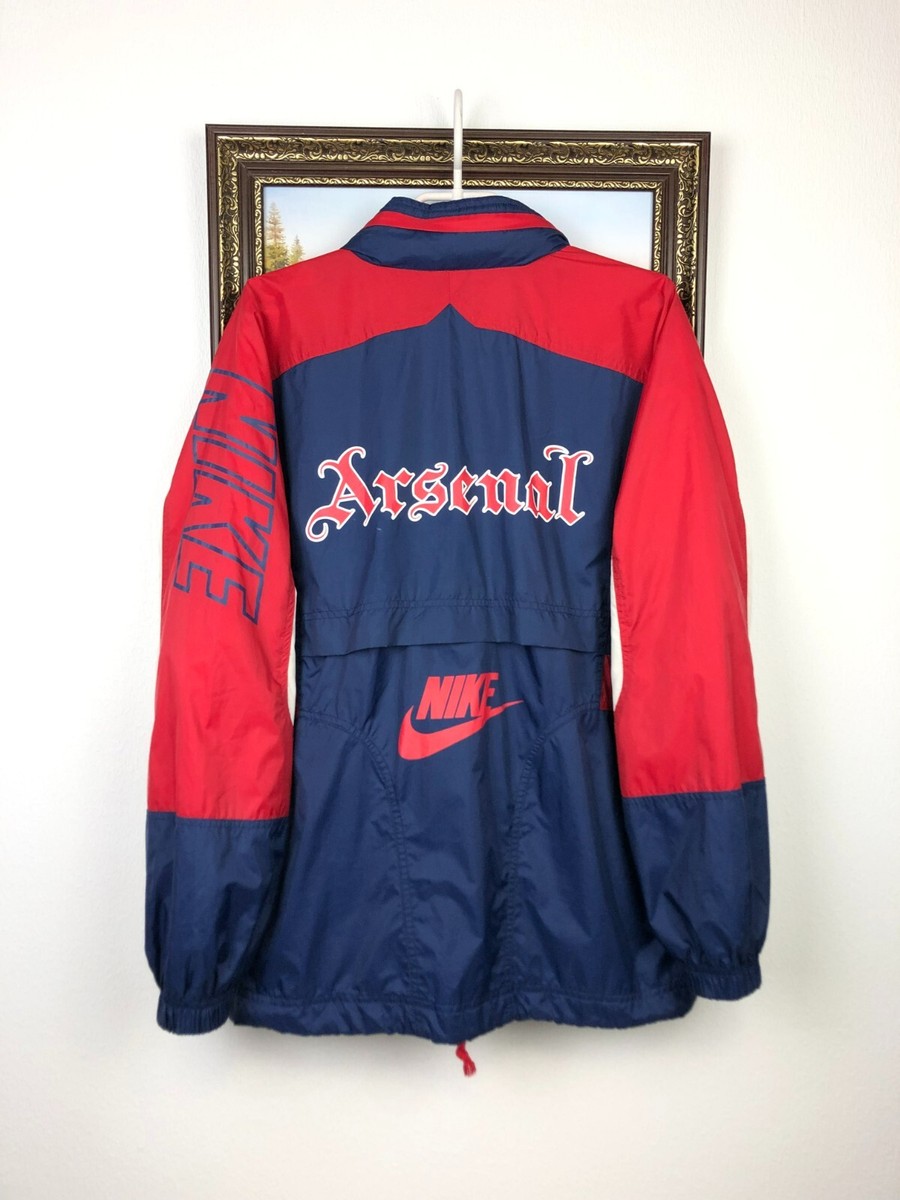 Vintage 90's Nike Arsenal Football Jacket Soccer Windbreaker Vintage 90's Nike Arsenal Football Jacket Soccer Windbreaker