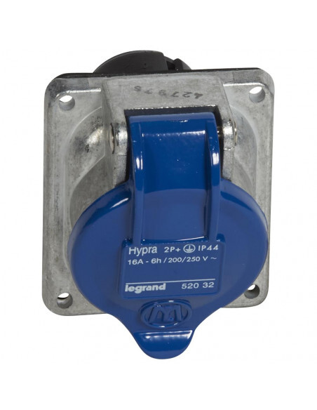 Prise fixe Hypra IP44 16A Legrand 052032 contre les chocs