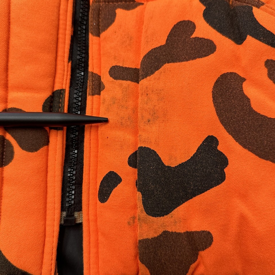 Vintage RefrigiWear Orange Camo Hunting Vest Made in USA Sz XL eBay