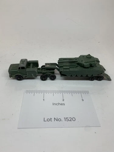 MATCHBOX LESNEY MILITARY TRUCK ANTAR WITH CENTURION TANK LOT 1520