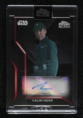 2022 Topps Chrome Black Star Wars Dark Side Richard Brake as Valin Hess Auto 5m9
