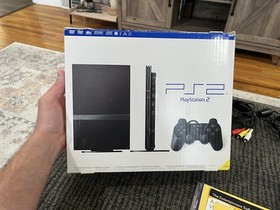 Sony PlayStation 2 Slim Black with Box, Cords, Controller - Disc Reader Problem