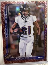 2025 Topps Chrome NFL - Devontez Walker #26 Football Leather Refractor