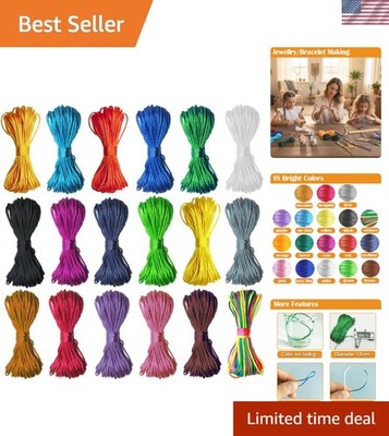 Nylon Cord Set - 200 Yards 1.5mm Satin String for Creative Crafts