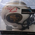 Riddell San Francisco 49ers Lunar Eclipse Mini Helmet Autographed Beckett