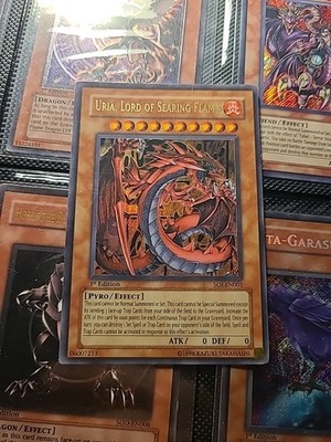 Yu-Gi-Oh! Uria Lord of Searing Flame SOI-EN001 1st Edition Ultra Rare