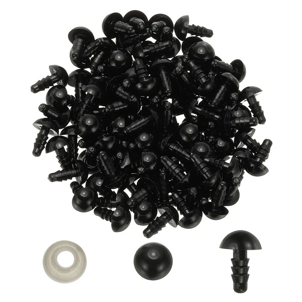 9 Mm Sicherheitsaugen, 150Er Set, Kunststoff-Bastelaugen Mit Unterlegscheiben-image