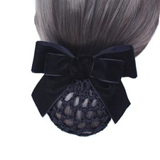 Hair Snood Net Barrette Mesh Clip Hairnet Hair Bun Cover Bow Headdress Hair A...