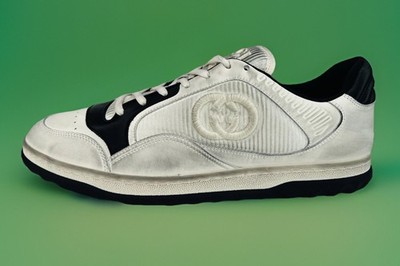 Gucci MAC80 Distressed Leather Women's GG Logo Sneakers Size EU 41