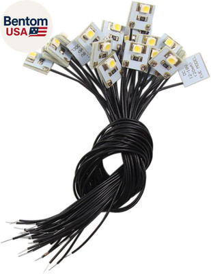 DD00WM 20Pcs Pre Wired Warm White SMD 3528 Led Lamp Light Set 12V ~ 18V 0.24W