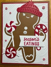 Stampin' Up! Gingerbread Man Christmas Card w/Env UNLIMITED CARDS SHIP FOR $4.95