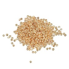 1000Pcs 1.5mm Round Crimp Beads Jewelry Making Crimp End Spacer Bead, Champagne