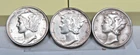 3 Mercury Dimes 1944 XF,  1944-D XF,  1944-S VF+