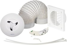 Airflow iCON 15 Extractor Fan Kit - 100mm/4 - Comes with Humidity/Timer Module,
