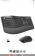 Ergonomic Wireless Keyboard  Mouse Combo