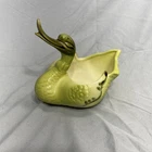 Vintage 1950 Hull Pottery #80 Goose Swan Duck Planter Candy Bowl USA Chartreuse