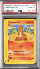2002 POKEMON EXPEDITION #98 CHARMANDER PSA 10