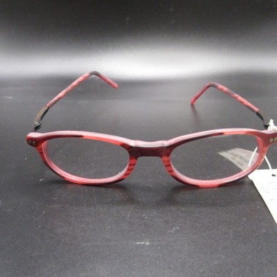 KTO Kai Tai Optical Eyeglass Frames Red Black Tortoise Full Rim 46-18 Taiwan