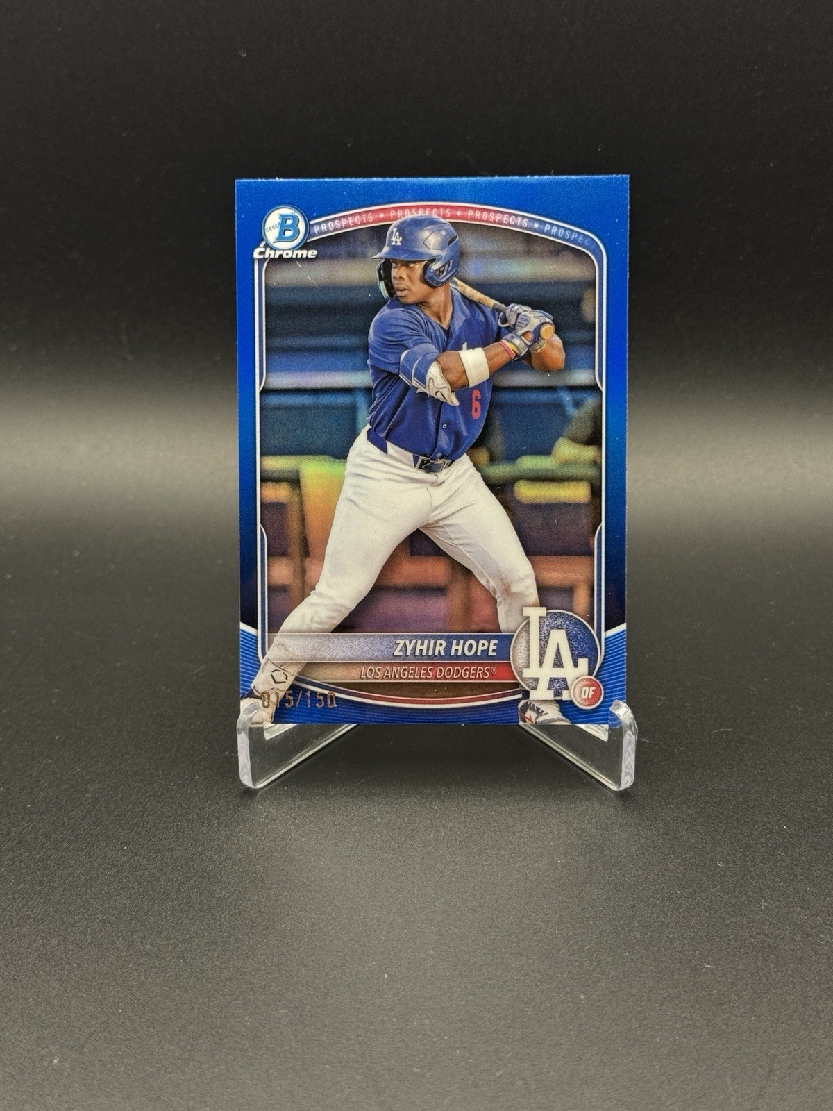 2025 Bowman Chrome Prospects Zyhir Hope True Blue Refractor/150 (BCP-2)