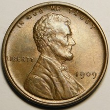 1909 P Lincoln Wheat Cent Penny AU-UNC "Actual Coin Pictured"