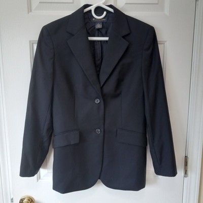 BROOCKS BROTHERS Loro Piana Women Black Wool Lined Blazer Jacker Career Casual 4