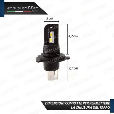 Kit LED H4 6000K 72W 8000LM - Phares Avant Ultra Lumineux Pour Fiat Seicento