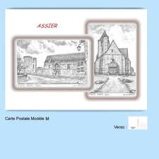 CP M 46123-129 POSTCARD 2 DRAWINGS 46 SEAT