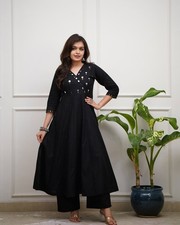 Bollywood Indian Women Ethnic Long Kurta Set Anarkali Kurti withPants Party Wear