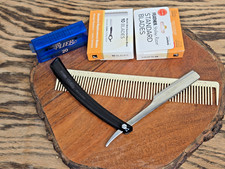 Feather Plier Folding Hair Cutting Razor Black Handle  Fresh Blade 