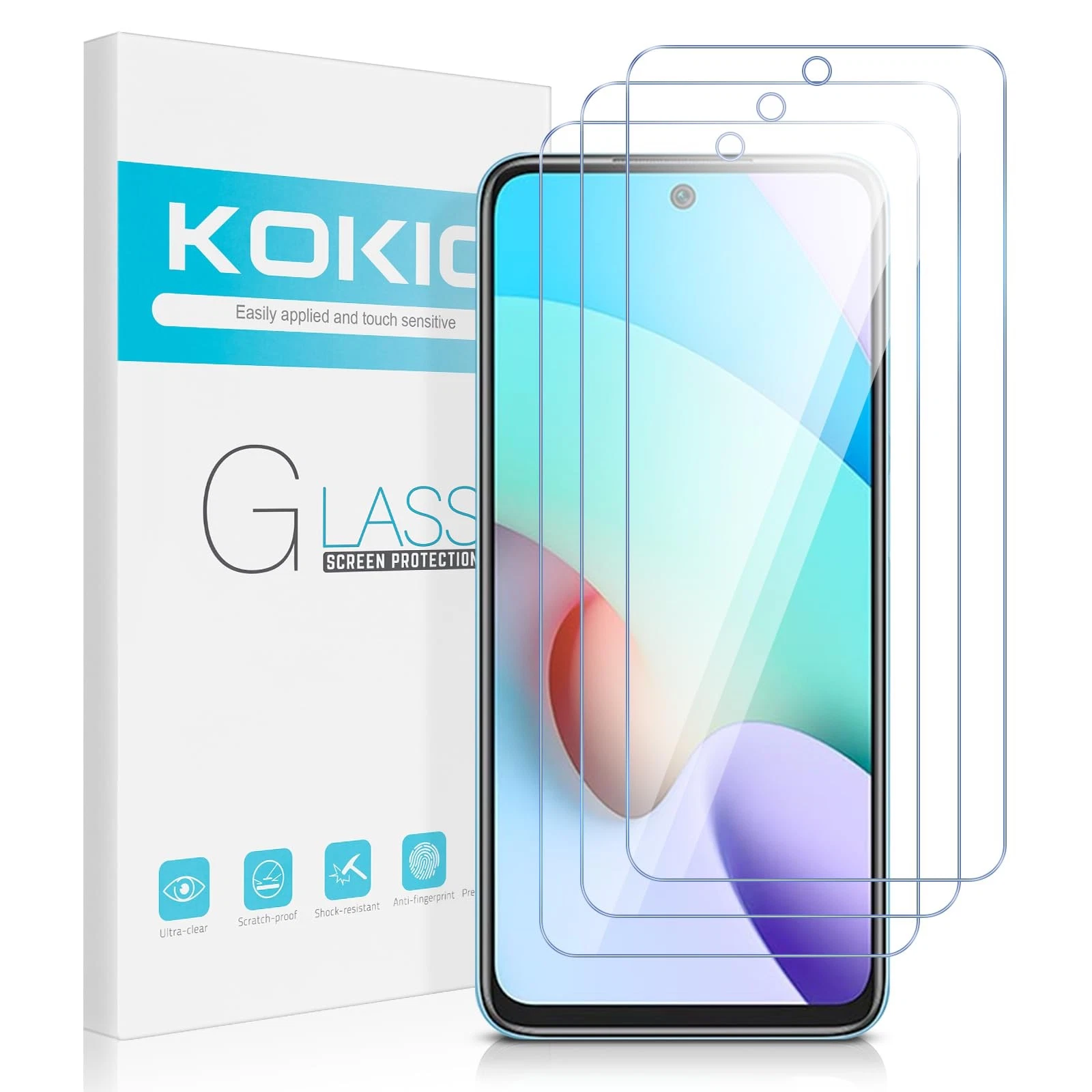 3pcs Screen Protector For Xiaomi Redmi 10 4G/Redmi 10 2022 Tempered Glass,9H Hardness,...