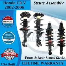 Monroe OEM Front & Rear Struts For 2002-2006 Honda CR-V 2.4L Lifetime Warranty