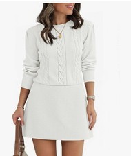 Women’s Saodimallsu White Sweater Dress Size S NWT