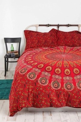Indiano Ikat Cotone Kantha Trapunta di Cotone Fatta A Mano Copriletto Trapuntato