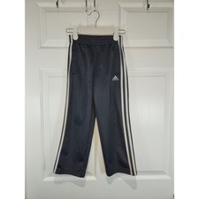 Boy's Sz 7 Grey Athletic Pants Pockets Elastic Waist by Adidas As Is
