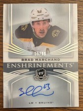 Brad Marchand 2018-19 UPPER DECK THE CUP ENSHRINEMENTS AUTO /99 #E-BM Bruins