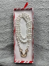 a New Day Pearl Accessory Crossbody Wristlet/Phone Strap - White