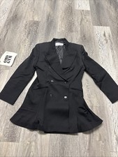 Vintage Black Norma Kamali Wool Blazer Size US 10