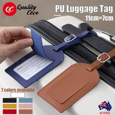 Leather Luggage Tags School Travel Suitcase Tags ID Card Name Address Tag Label