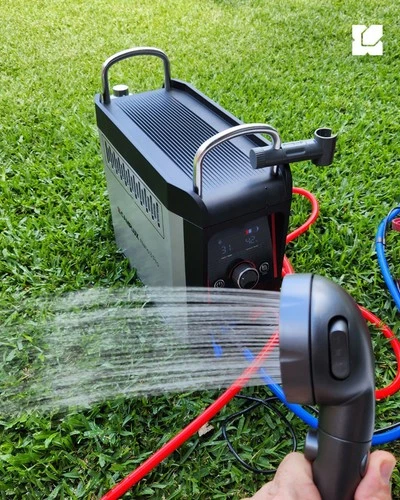 CAMPLUX Nano 3 Max Portable Gas Water Heater & Pump Rechargeable Shower System